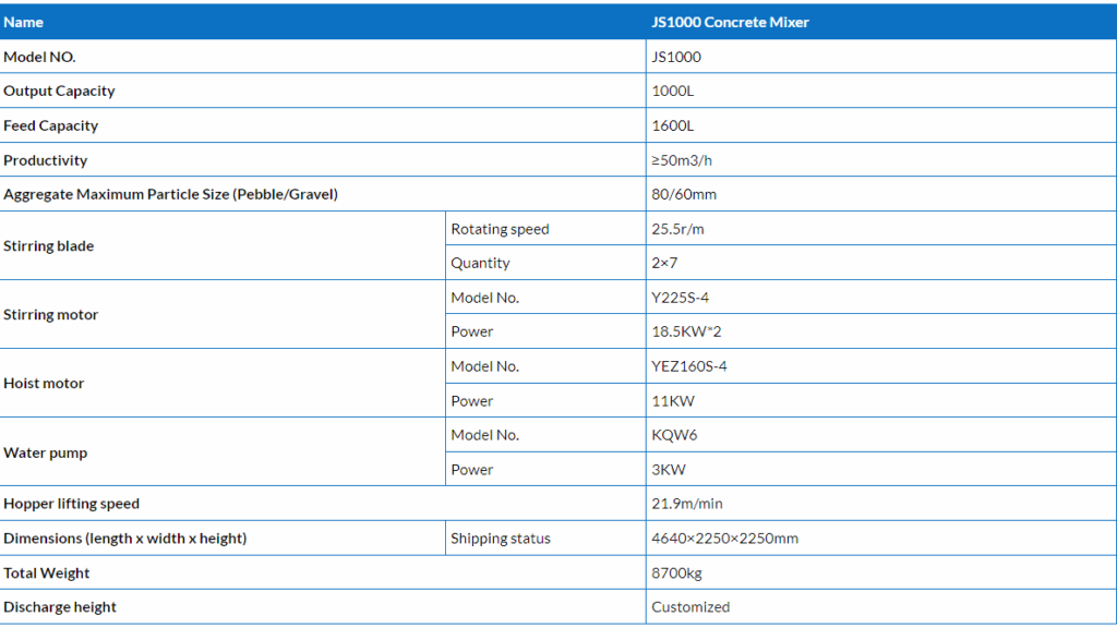 js1000-concrete-mixer